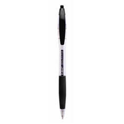 Atlantis Retractable Ball Pen Black [Pack 12]